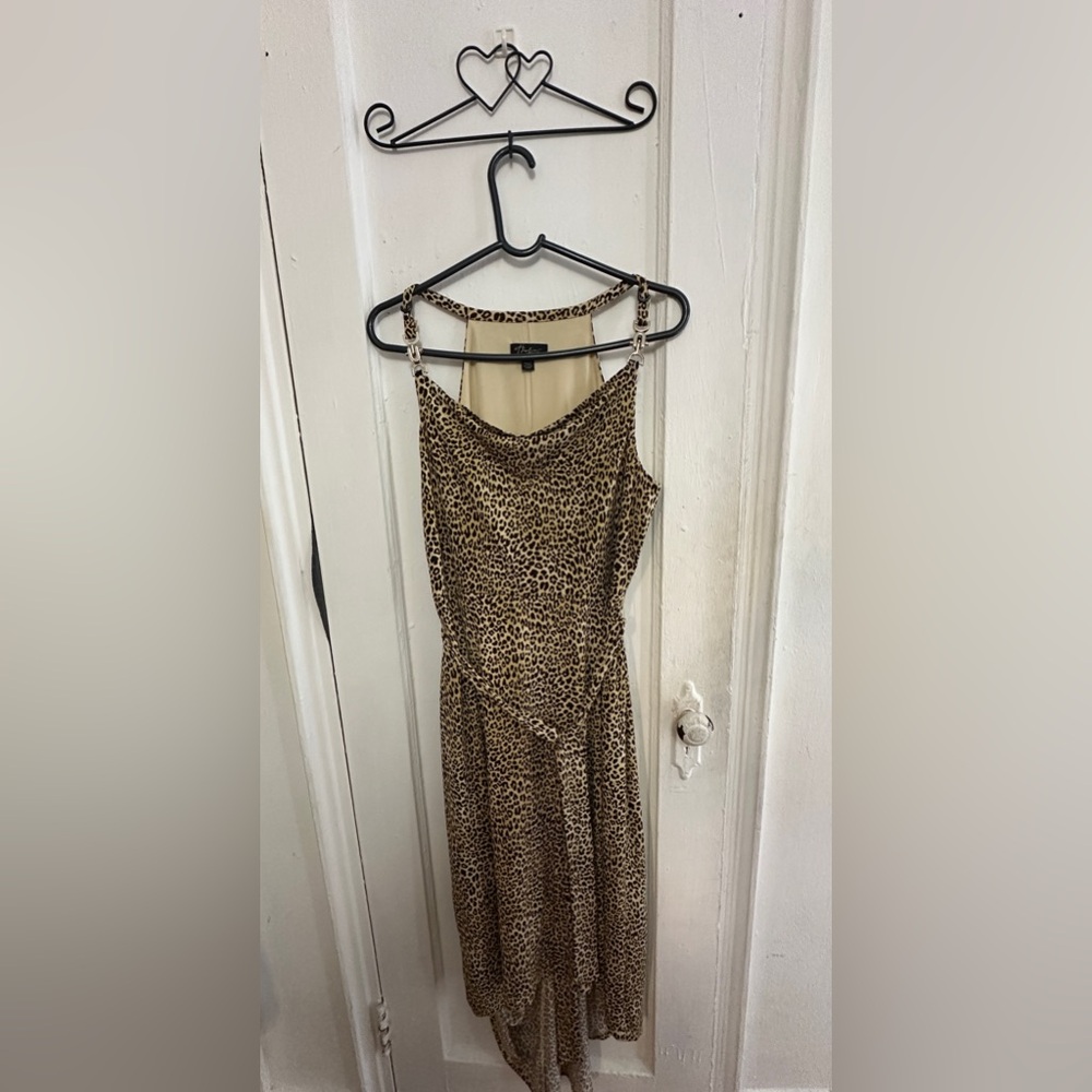 Thalia Sodi Women's High Low Belted Dress Brown/ Size M
